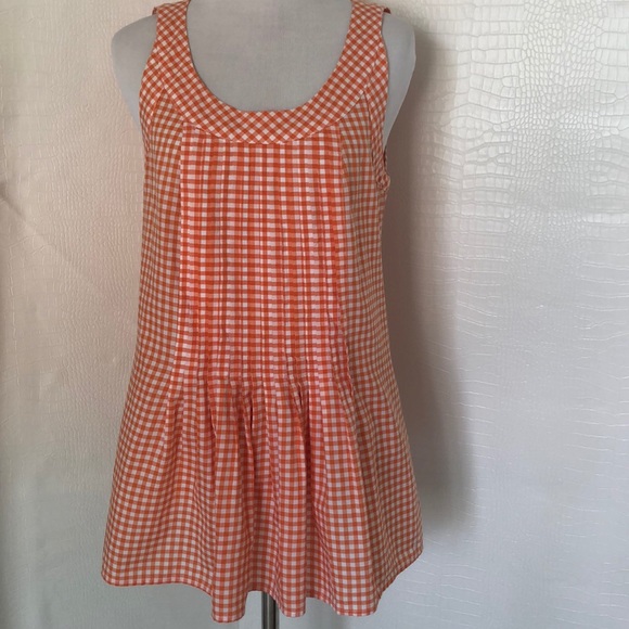 NAUTICA GINGHAM ORANGE TOP 🧡 - Picture 7 of 8